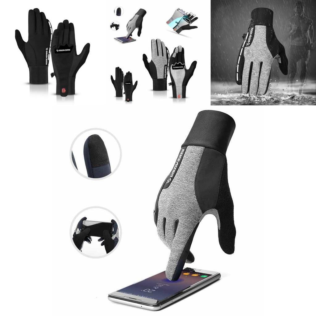 Men Warm Winter Windproof Waterproof Antislip Thermal Touch Screen Gloves