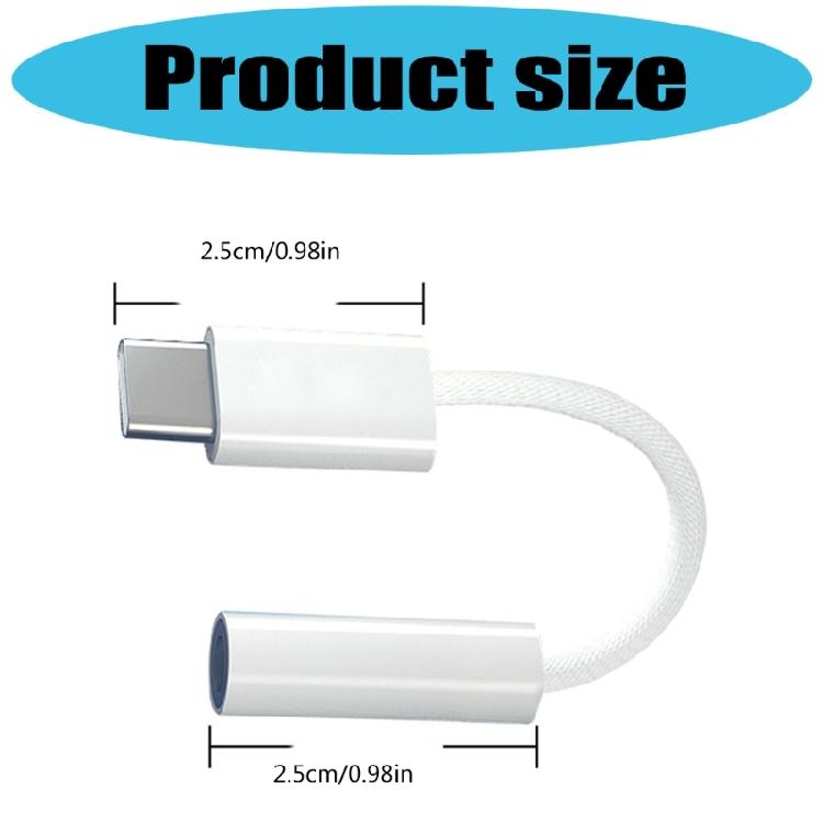 Плетеный USB-C адаптер для наушников 3,5 мм с поддержкой зарядки и качеством звука студийного уровня