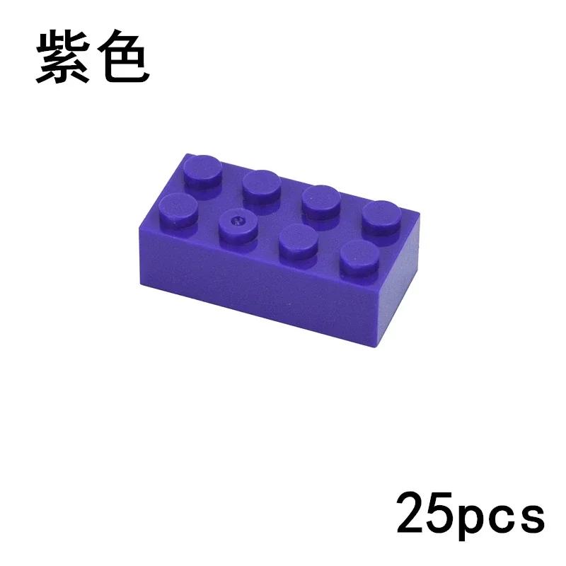 DO IT YOURSELF Plastic Material Construction Bricks Figures 25pcs Thick Blocks 2x4 Dots Dimension Works With featuring 3001 Learning Creativity Toy