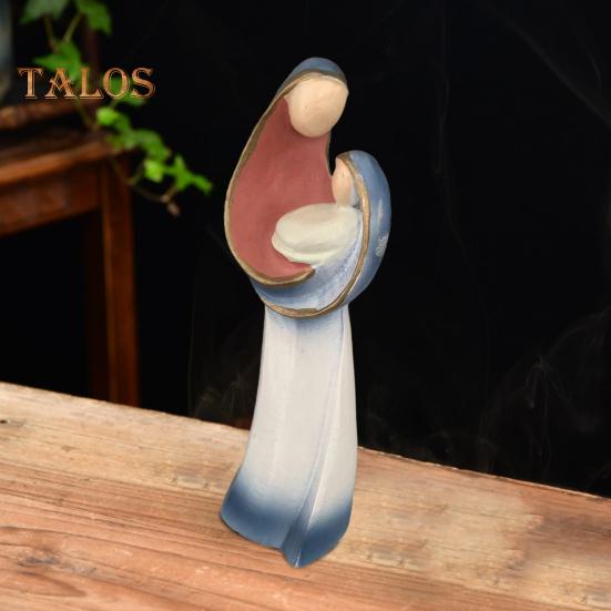 Abstract Nativity Advent Resin Figurine Holy Family Statue Joseph Virgin Mary Birth of Jesus Sculpture Home Office Desktop Decoration Ornament