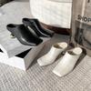 Women's Slippers Square Toe Special-shaped Heel Women's Mules 2025 Spring Sling-Heel Formal Pumps Outdoor Zapatillas De Mujer