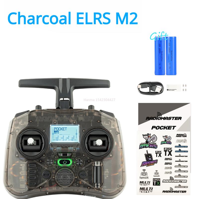 In Stock Radiomaster Pocket Hall ELRS/CC2500 Transmitter Remote Small Portable Collapsible Antenna Detachable Rocker M2 FCC