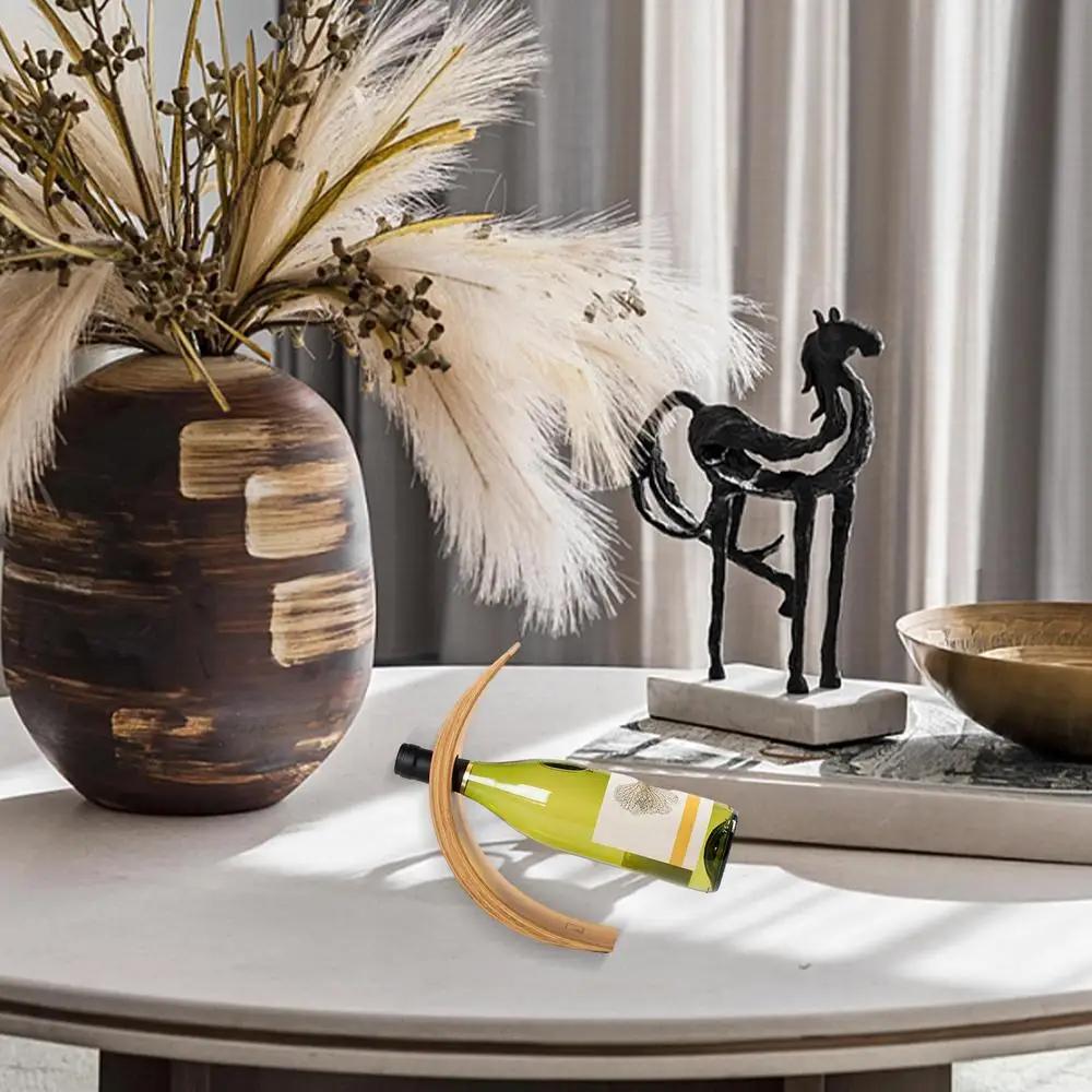 Бамбуковый продукт Баланс Красного вина Стойка для одной бутылки вина Декор Креативный стенд для бутылки вина Украшение