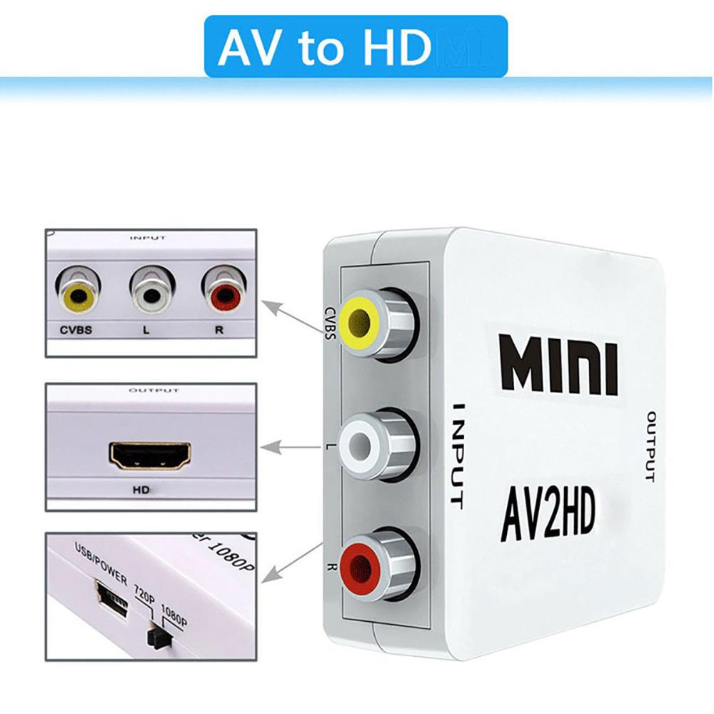 1181P HDMI в AV RCA Адаптер Конвертер Box Композитное Видео Аудио CVBS с USB-кабелем для ПК HDTV Проектора NTSC PAL