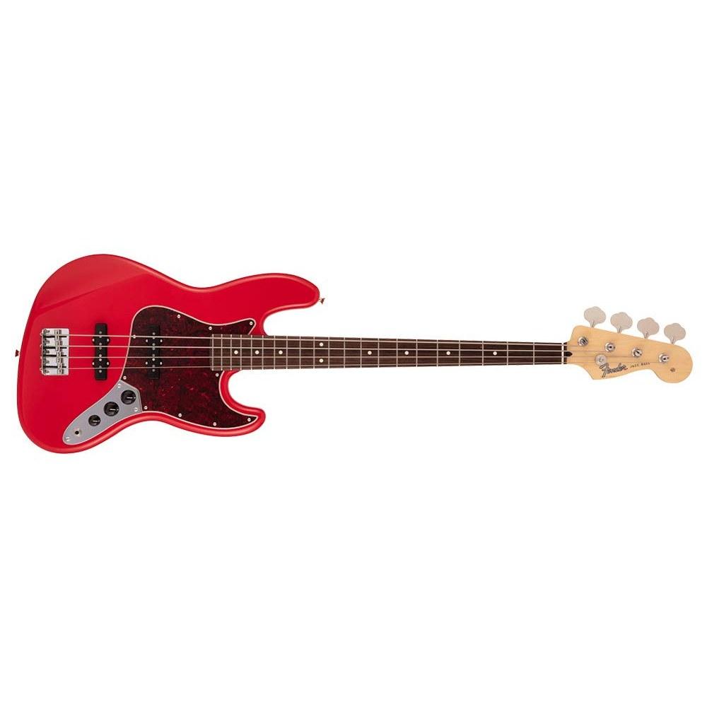 Сделан в Японии Гибрид II Jazz Bass, Накладка на гриф из палисандра, Электробас Modena Red