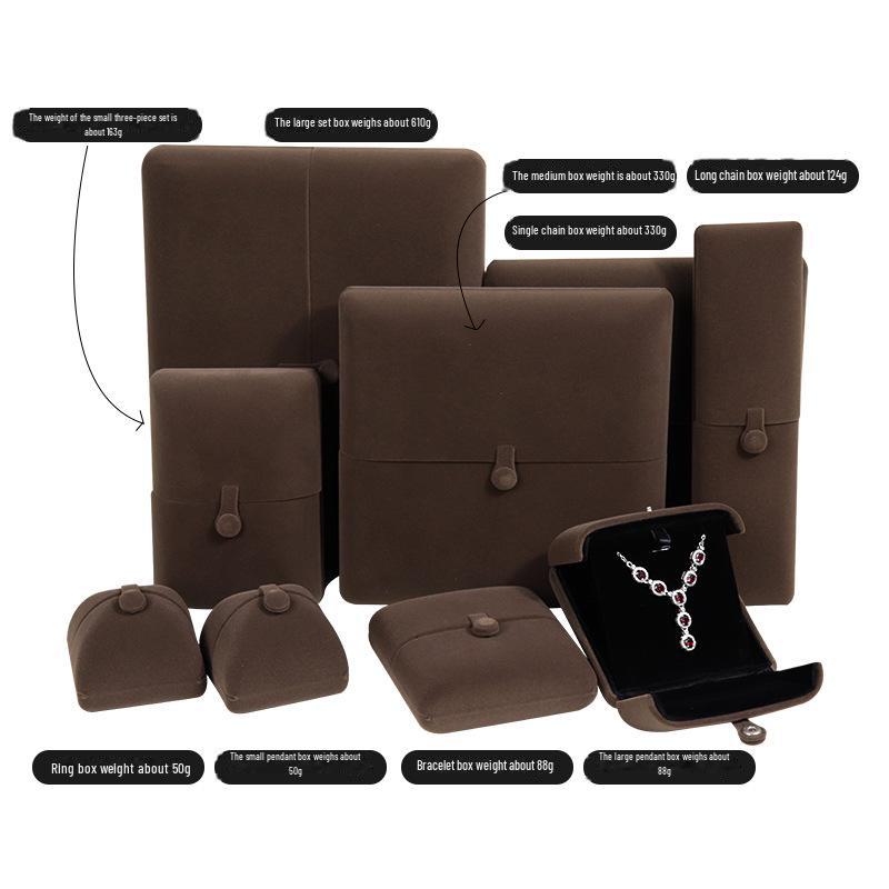 Velvet Dual-Opening Jewelry Box for Rings, Bracelets, Necklaces, and Sets