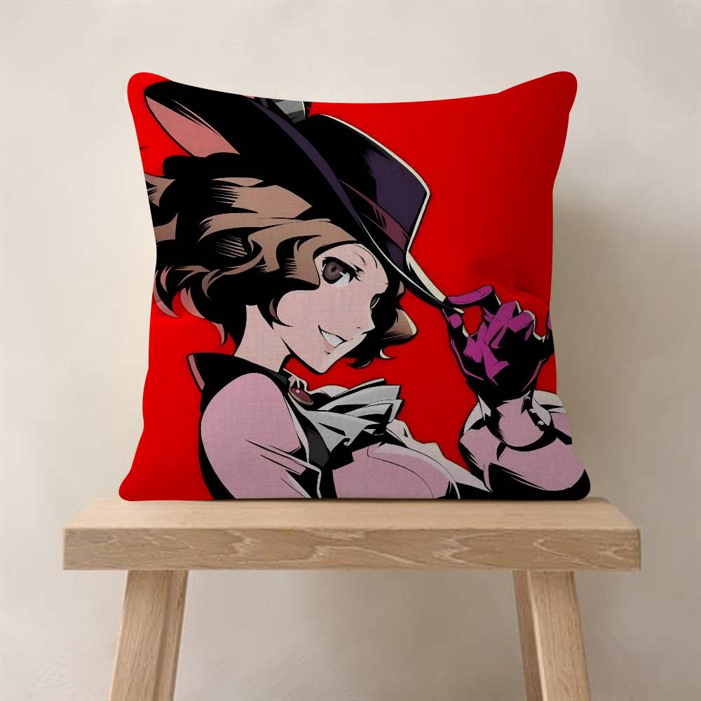 Игровой P-Persona 5 Наволочка Декоративная Наволочка Чехол для Подушки с Принтом Для Дивана