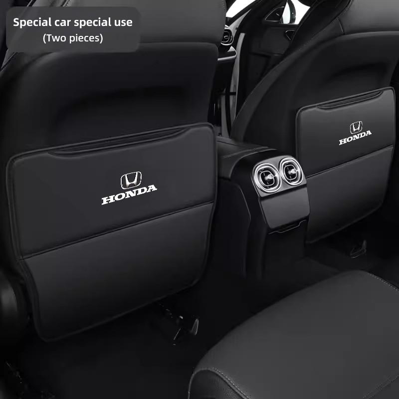 AAAKO1 Leather Car Seat Anti Kick Pad Protective Cover Auto Accessories For Honda Civic Fit Jazz Accord Pilot CRV Odyssey Passport City