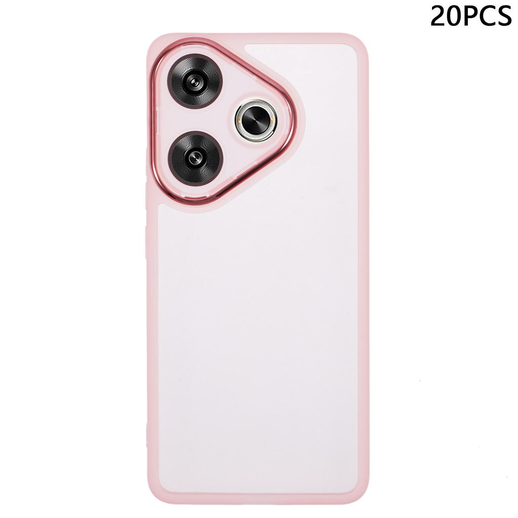 Bulk Purchasing 20Pcs TPU Case for Xiaomi Redmi Turbo 3 5G/Poco F6 5G Electroplated Camera Frame Phone Cover Precise Cutouts
