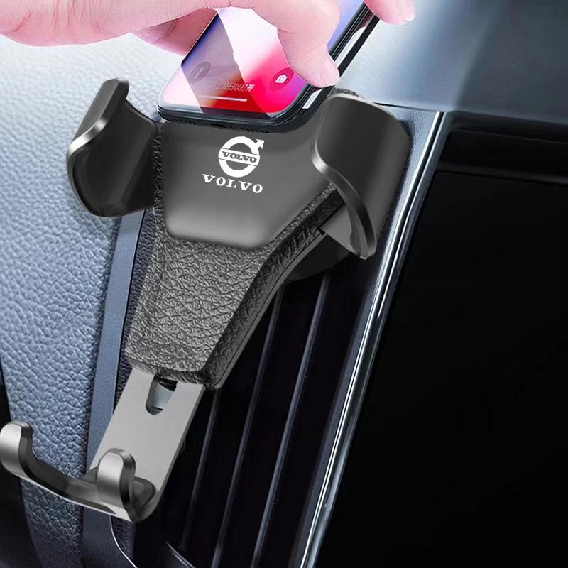 Gravity Car Phone Holder Air Vent Clip Cell Phone Stand Support For Volvo Rdesign V50 V70 S90 S60 C30 XC60 T6 S80 V60 V40 XC90