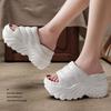 Women's Summer Platform Wedge Sandals - Thick-Soled, High Heels for Outdoor Height Boost and Slimming Comfort.