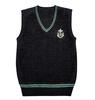 Harry Potter Gryffindor, Slytherin, Ravenclaw, Hufflepuff Vest Sweater Cosplay Costume (Slytherin, Size S)