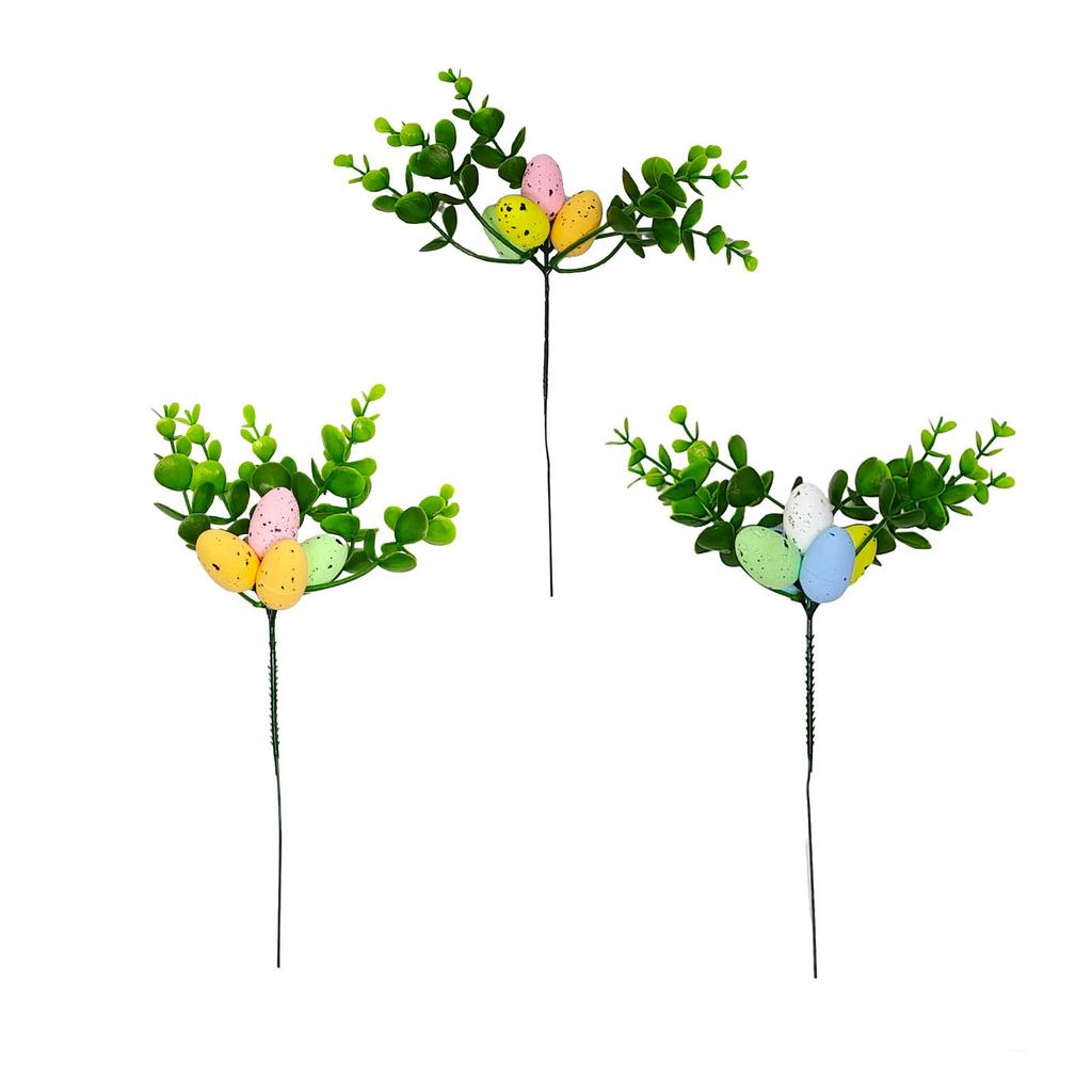 Artificial Plant Easter Egg Cuttings Random Color Easter Decorations