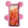 For Motorola Razr 50 Ultra 5G/Razr+ 2024 5G Case 3D Bear Faux Fur Fluffy Inner TPU Phone Cover