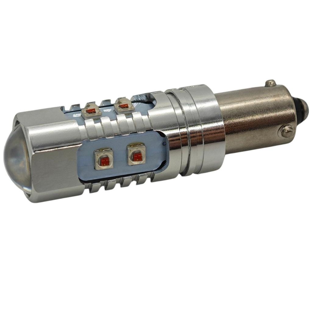 2 Pcs H21W LED Bulb BAY9S 12-24V CANBUS Orange USA