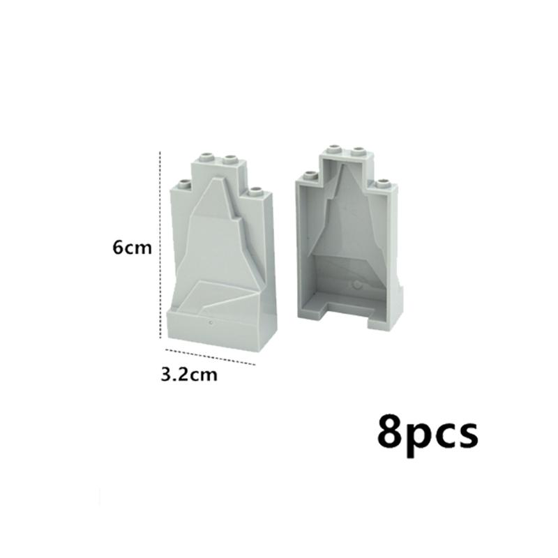 Moc Rock Panel 6082 6083 23996 47847 Скалистый горный пейзаж DIY Вид на городскую улицу Насыпной холмистый камень Строительные блоки Игрушки для подарков