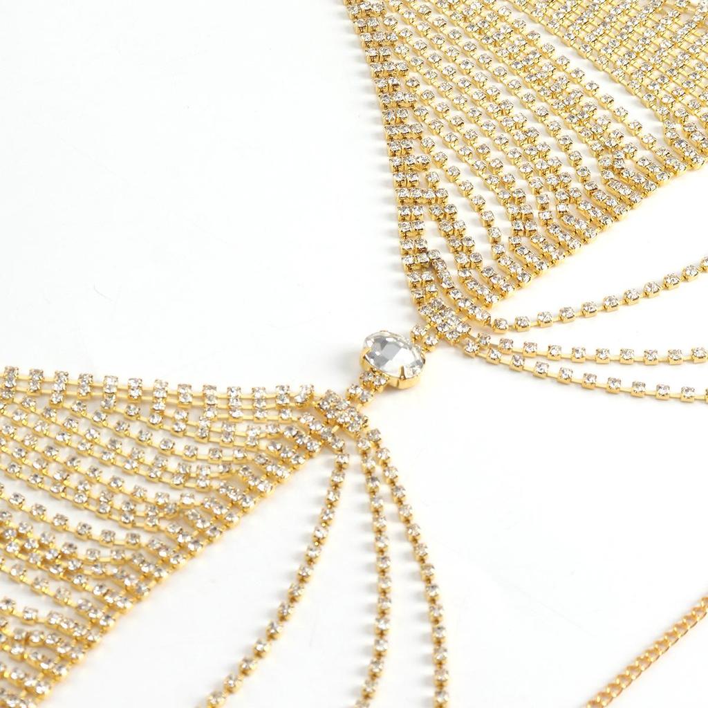 Страз Кисточка Бикини Бюстгальтер Цепочка для тела - Женская Клубная Мода