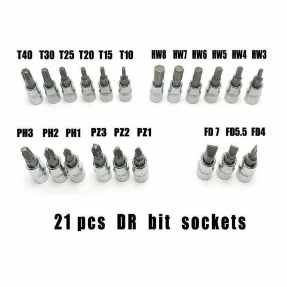 Набор из 46 ключей с храповым механизмом, метрический привод 1/4', трещотка, крестообразные биты Torx, отвертка с шестигранным ключом, профессиональный инструмент для металлообработки