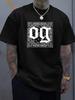 Мужская футболка с графическим принтом OG Bandana Streetwear Повседневная футболка с круглым вырезом