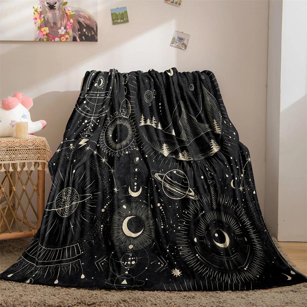 Galaxy Blanket Star Throws Planet Space Gift for Boy Girl Colorful Soft Lightweight Flannel Fleece Blankets Purple for Bed Couch