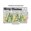 Watercolor Cedar Forest Christmas Window Cling, Static Snowflake Glass Decal, Removable PVC Window Sticker for Home Shop Window