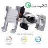 Motorcycle QC 3 USB Quick Charger Mirror Handlebar Stand Smart Phone