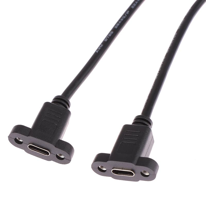 USB 3.1 Type C Micro Usb2.0 With Panel Mount Screw Extension Cable Cord USB C Male To Female Extending Wire Extender Data Cord