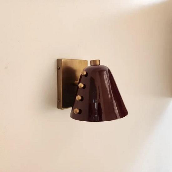 Ручная работа, латунные конические настенные светильники, освещение в стиле mid-century modern