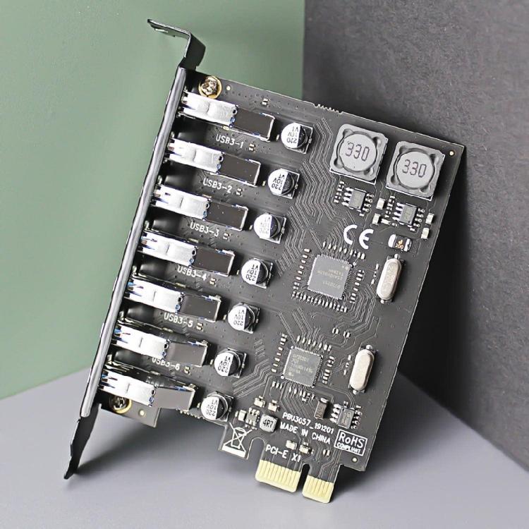 USB3.0 PCIE Expansion Card Adapter External PCIE Extender PCIE Card 7 Port USB3.0 Adapter for Desktop Equipment