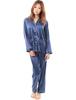 Of Silk Pajamas Silk Pajamas Silk Pajamas Satin Silk Smooth S I L K [Gifts Brilliance] Women's Women's Women's (XL, Blue) PJ_1216