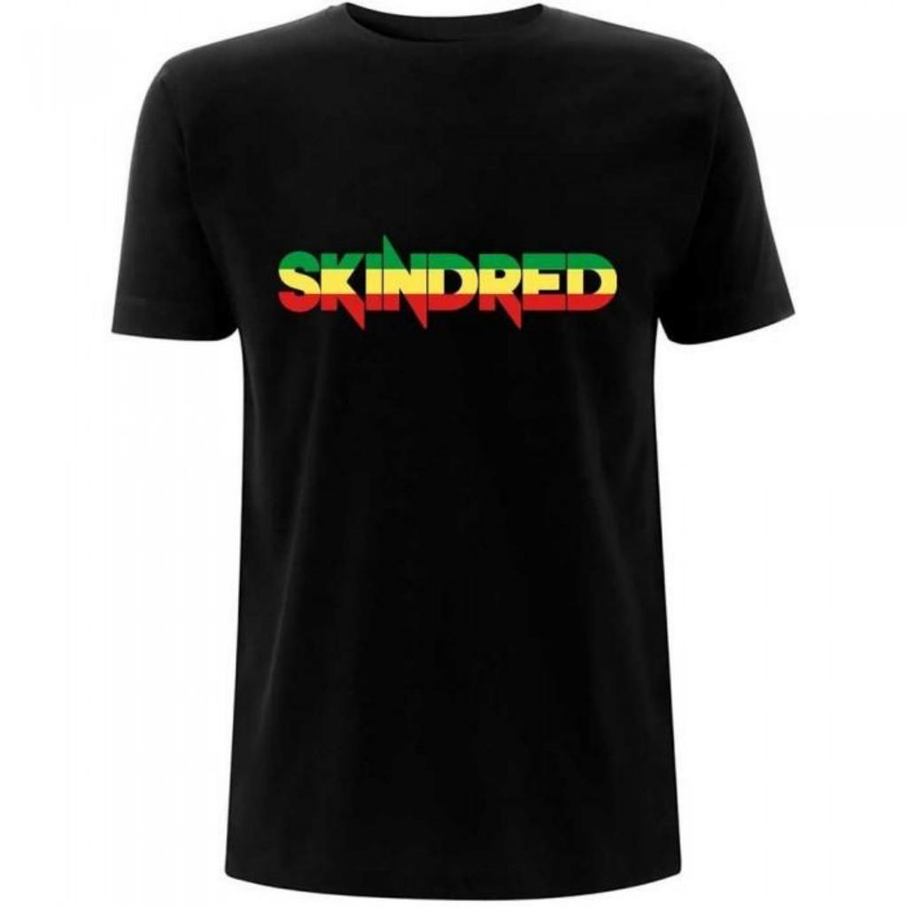 Skindred Унисекс Взрослая Хлопковая Футболка с Логотипом Раста