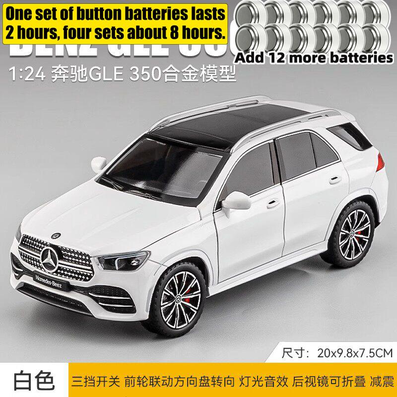 1:24 Mercedes Benz GLE 350 Среднеразмерный Роскошный Внедорожник Металлический Литой Модель Автомобиля Высокая Симуляция Коллекционная Модель Автомобиля Звук и Свет Подарок