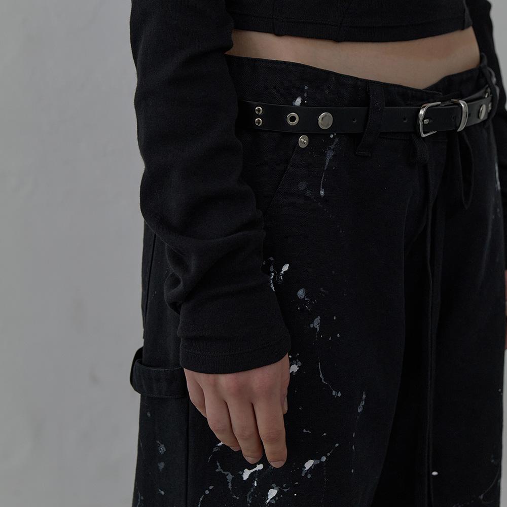 LCDC™ Paint Effect Wide-Leg Trousers (Black)