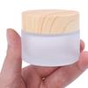 Screw Cap Frosted Glass Cream Jar Round Scrub Sub-bottling Portable Cream Bottle  for Makeup Vials