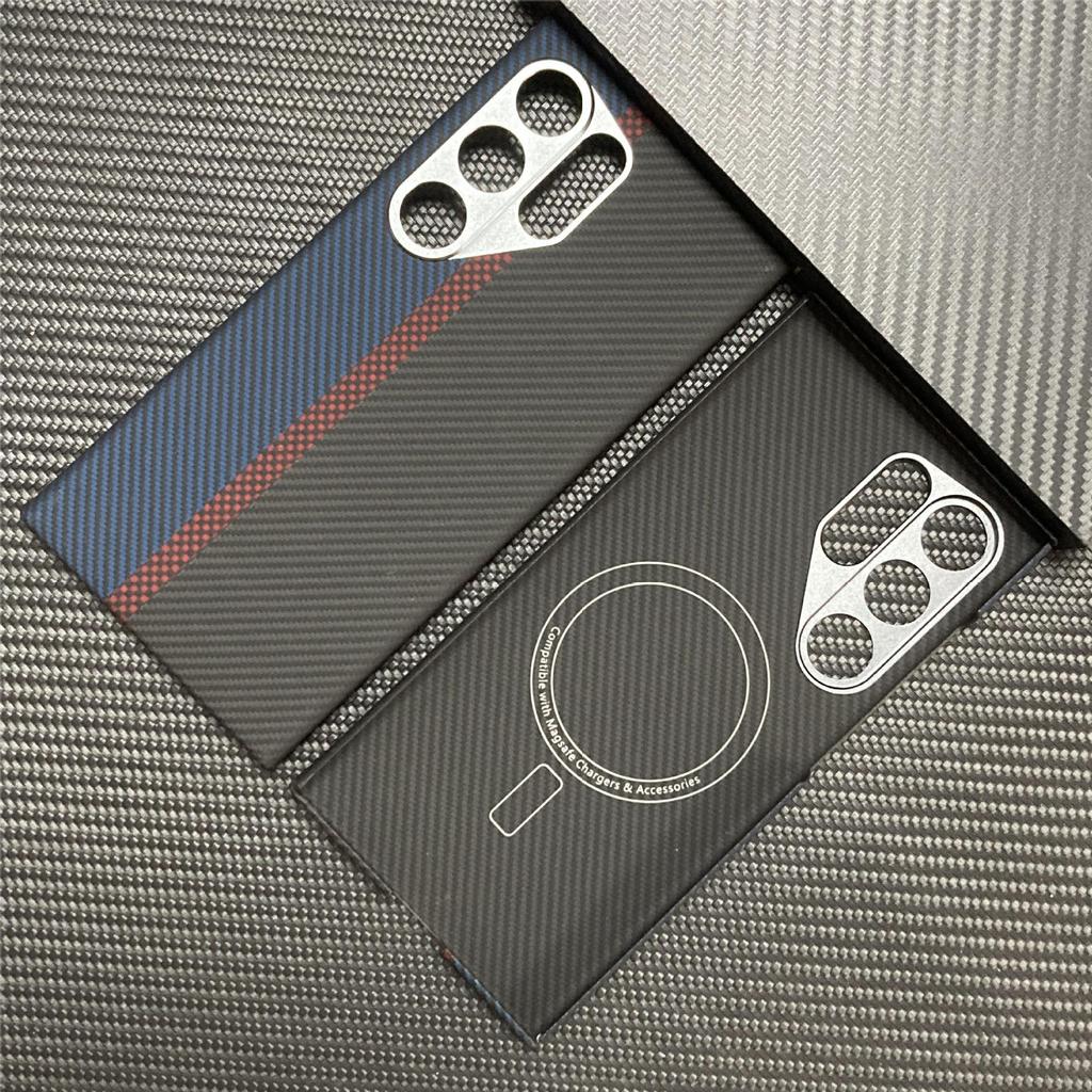 Подходит для Samsung S24U Кевларовый Чехол для Мобильного Телефона Арамидный Чехол для Мобильного Телефона Samsung S24ultra Магнитная Адсорбция