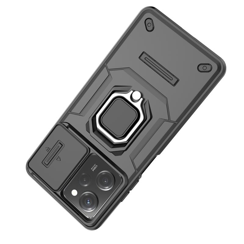 For Xiaomi Poco X5 Pro 5G Case Magnetic Ring Holder Stand Phone Case For PocoX5 Pro X 5 X5Pro Slide Camera Lens Armor Back Cover