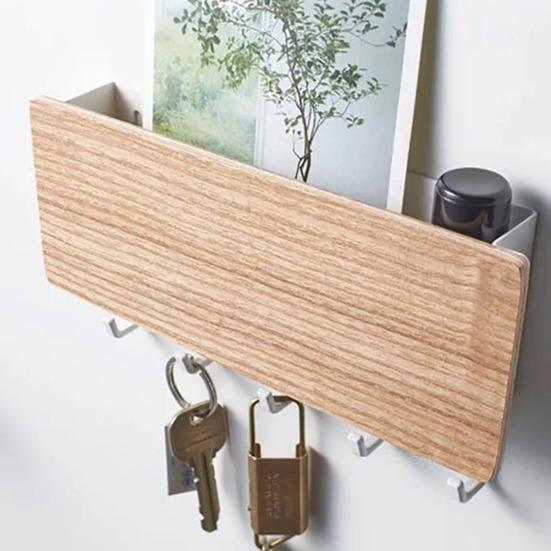 Многофункциональные самоклеящиеся настенные крючки Бесшовная установка без ударов 6-рядная вешалка для ключей для одежды Шапка Полотенце Гостиная Спальня Strong