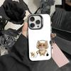 Чехол для телефона Goofy Cool Cats с большими глазами для iPhone 17,16,15,14,13,12, Pro MAX, Черный Матовый, Ударопрочный