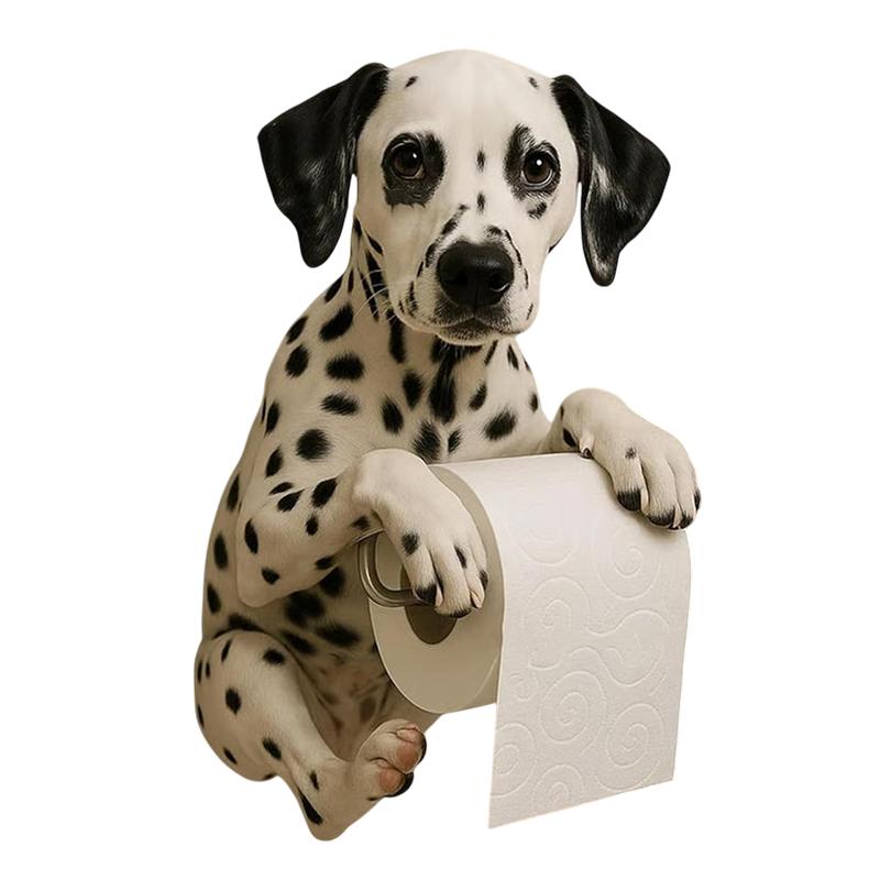 Милый держатель для туалетной бумаги в виде собаки, настенный, из смолы, органайзер для рулонной бумаги с собакой, декор для ванной комнаты, кухни, диспенсер для бумажных полотенец, салфеток
