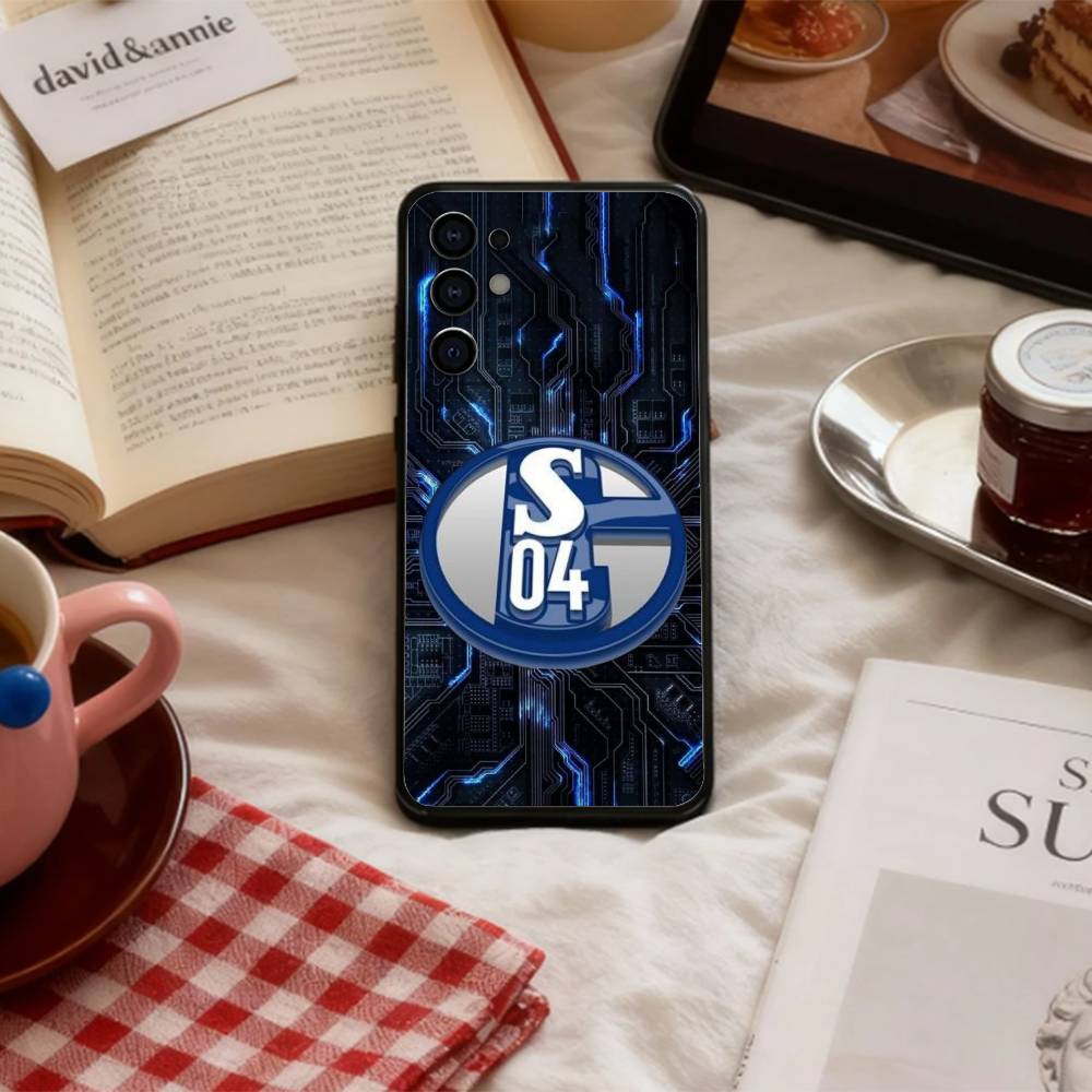 Классический чехол для телефона S-Schalke-es 04 с узором P для Samsung S 25,24,23,22,30,21,10,9,Ultra,Plus,Lite,FE,4,5 G Мягкий черный чехол