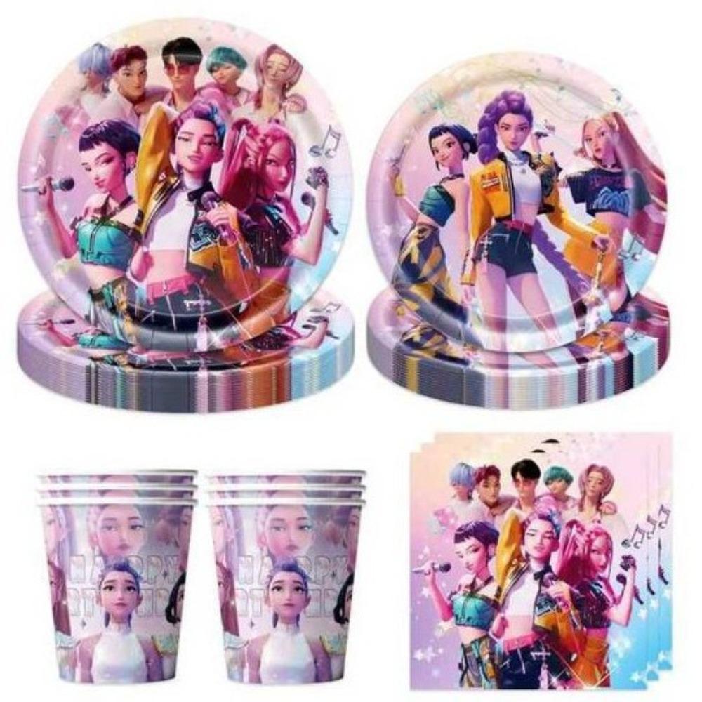 POP Witch Hunters Themed Birthday Party Supplies Set Paper Plate Tissue Tablecloth Decoration