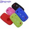 Jingyuqin 3 Buttons Silicone Car Key Case Cover For FIAT /Panda /Stilo /Punto /Doblo /Grande /Bravo 500 Ducato /Minibus