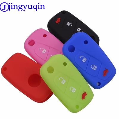 Jingyuqin 3 кнопки Силиконовый чехол для ключа автомобиля для FIAT /Panda /Stilo /Punto /Doblo /Grande /Bravo 500 Ducato /Микроавтобус