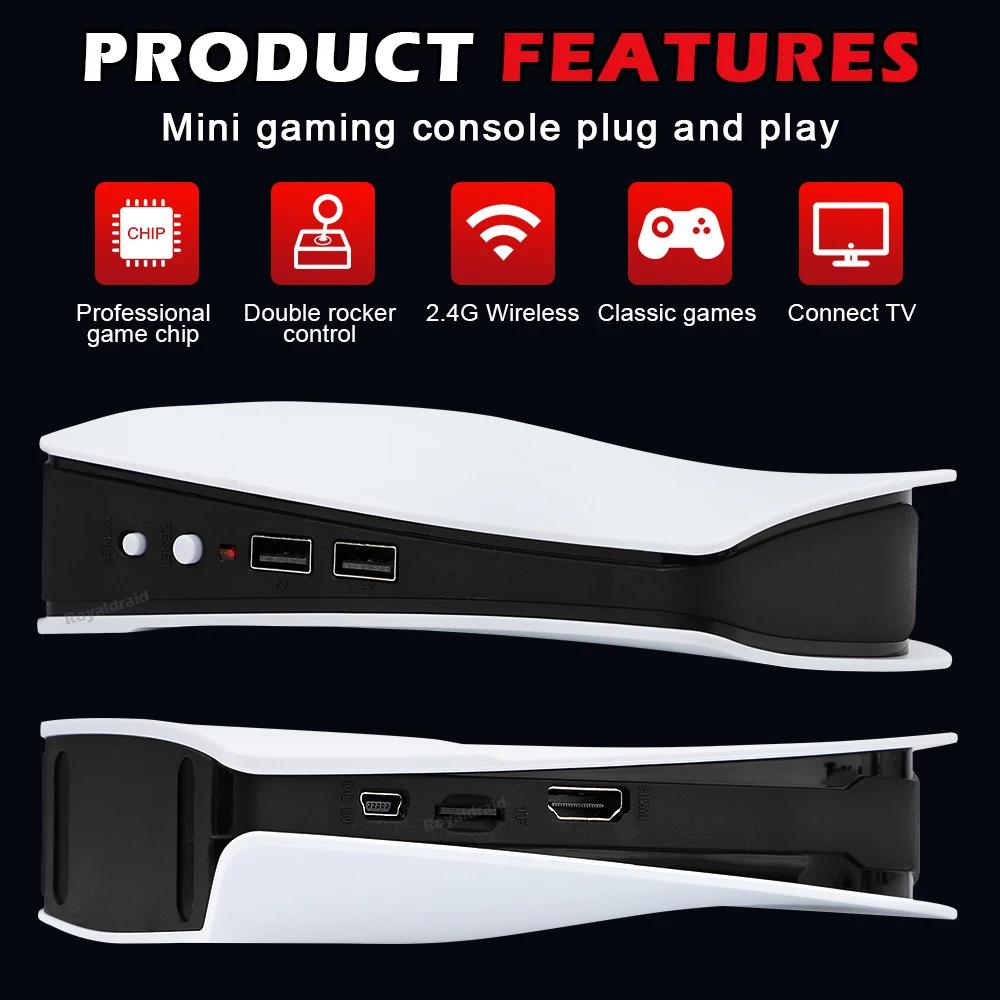 НОВАЯ игровая телевизионная консоль GS5 G818, 8-битная игровая приставка с 818 классическими играми, HDTV, ретро-видео, мини-игровая станция с двумя беспроводными контроллерами