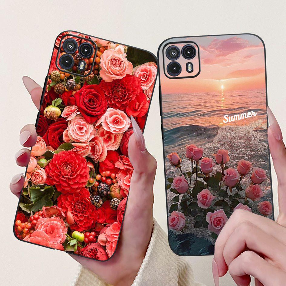 Чехол для Motorola Moto G50 XT2137-1 XT2137-2 Чехол Милый Кот Цветок Мультфильм ТПУ Задняя Крышка Для Motorola Moto G50 5G XT2149-1 Capa