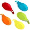 Silicone Spoon Rest for Kitchen Counter, Almond-Shaped Cooking Spoon Holder for Stove Top, Heat Resistant Utensil Rest