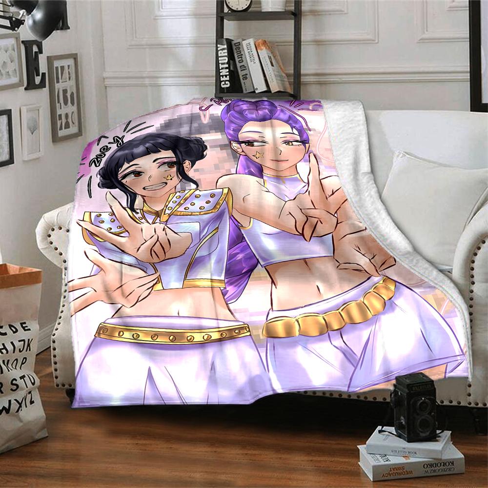 1pc KPop Demon Hunters160 Blanket, Gift, for Men and Women, Soft Blanket, Good for Sofa Bed Couch Travel, Lightweight Flannel Blanket