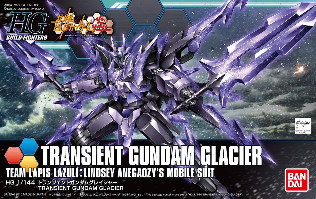 Пластиковая модель HGBF Gundam Build Fighters Try Flame Transient Gundam Glacier в масштабе 1/144 с цветовой кодировкой