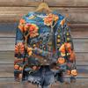 Ladies Fashion Casual Long Sleeve Halloween Printed Round Neck Hoodie Top