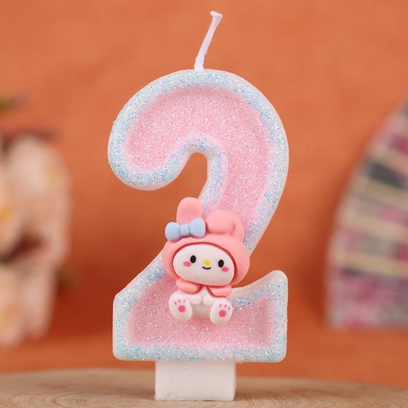 Cartoon Numbers Birthday Candles Cake Decoration Creative Handmade Candles Party Holiday